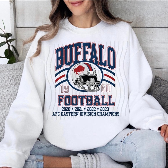 Buffalo Bills 2020-2023 AFC East Champions Sweatshirt S-3XL NEW - Picture 1 of 2